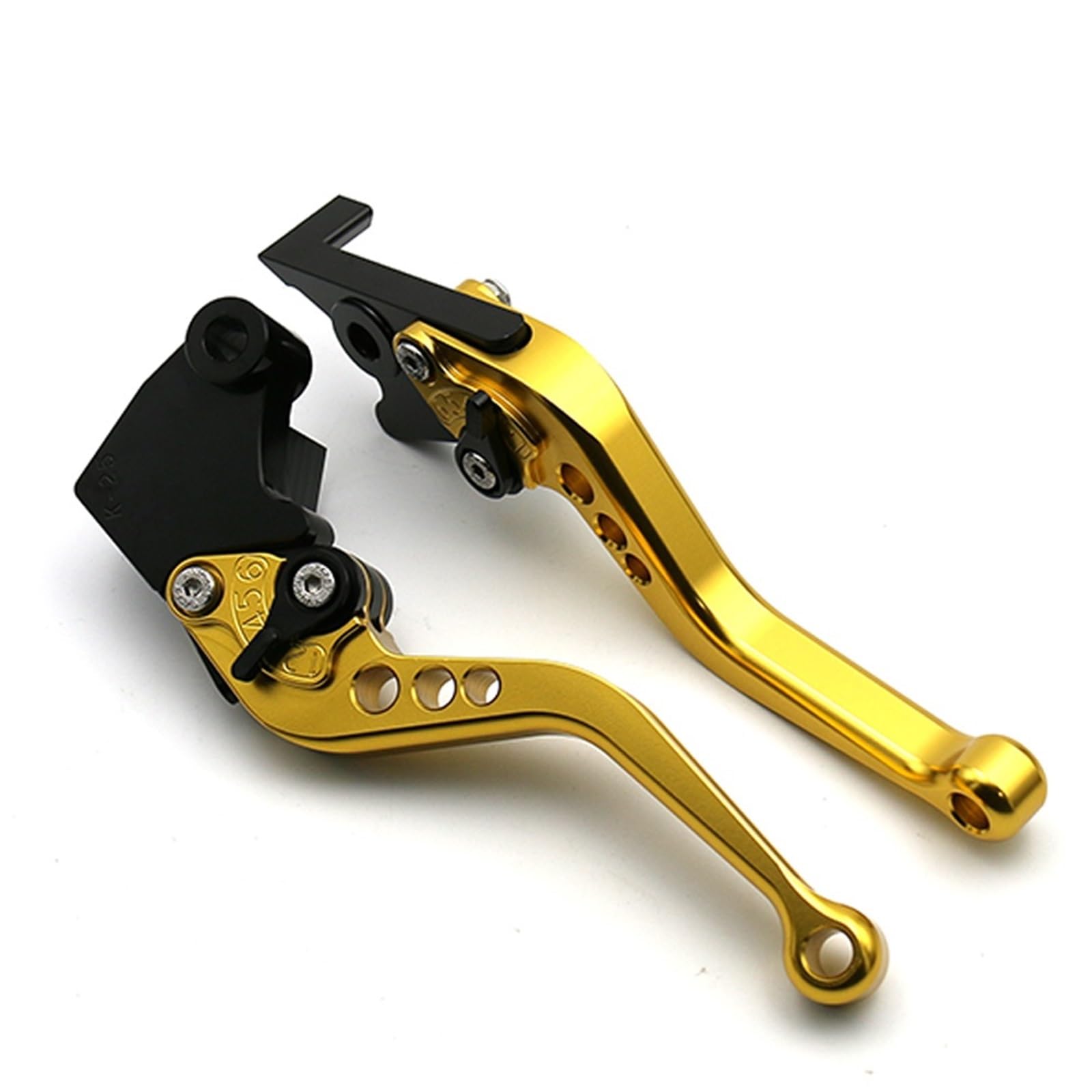 Für 660 2021 2022 2023 Lange Stil Bremse Kupplung Hebel Passt Für Trident Motorrad Einstellbare Kurzen Griff Custom Kupplungshebel Bremshebel Kupplung(Short Gold) von CBCZTLLMVG