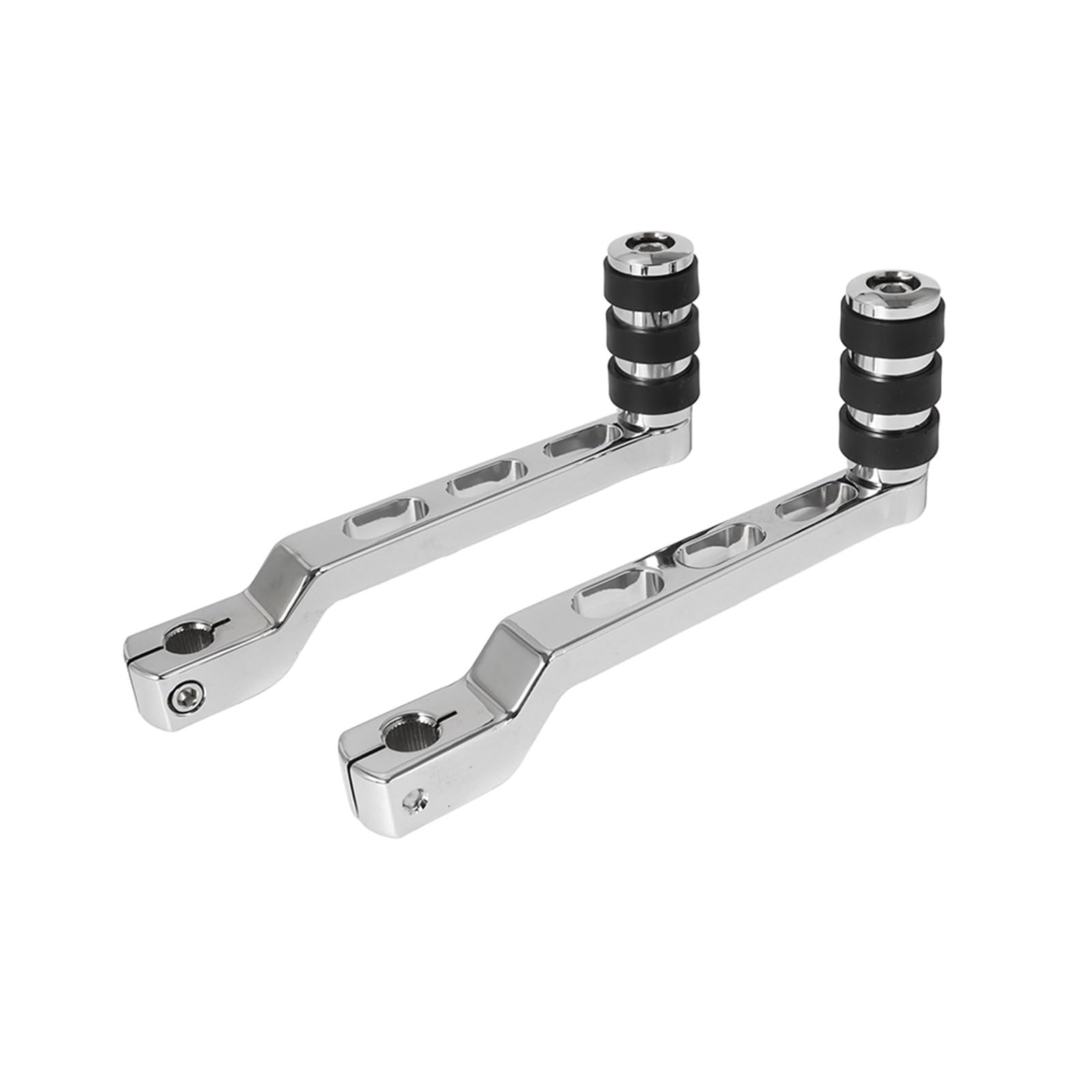 Schalthebel Armgestänge Für Softail Touring Electra Road Glide FLHR Pedal Ferse Kappe Getriebe Shifter Schalthebel Schwarz Gerändelt Shift Pegs Motorrad-Schalthebelhalterung(Silver) von CBCZTLLMVG