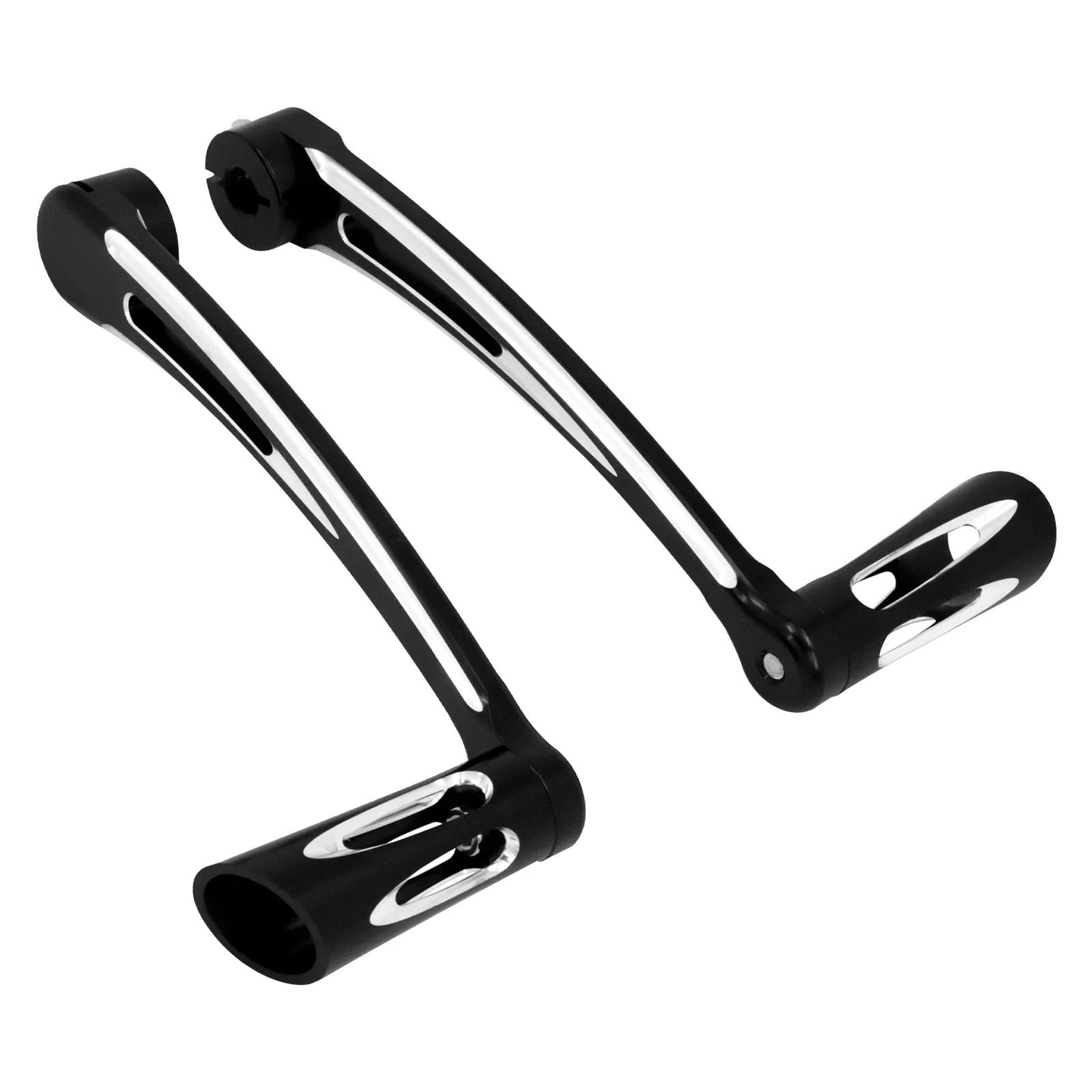 Schalthebel Armgestänge Für Touring FLHR FLTRX 88-UP Für Softail FL 86-17 Motorrad CNC Ferse Kappe Schalthebel Kit Shifter Pegs Bremsarm Pedal Kits Motorrad-Schalthebelhalterung(Black Shift Lever) von CBCZTLLMVG