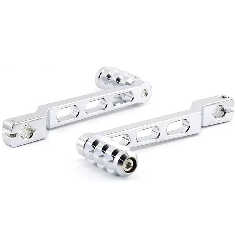 Schalthebel Armgestänge Motorrad Ferse Kappe Schalthebel Shifter Pegs Motorrad Getriebe Zubehör Für Road Glide Street Trike FL Softail Touring Motorrad-Schalthebelhalterung(Silver) von CBCZTLLMVG