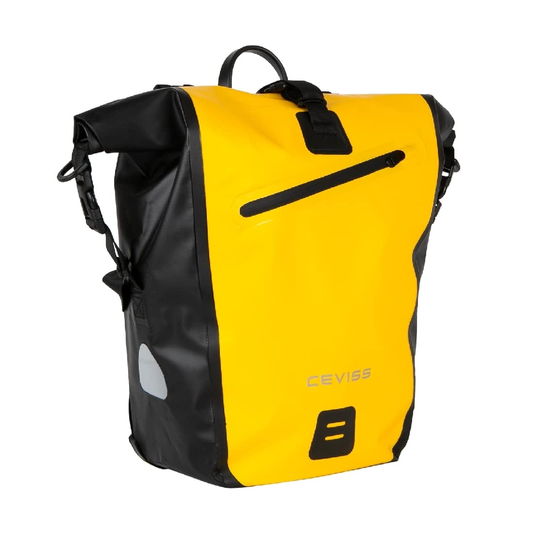 CBK-MS Fahrradtasche gelb/schwarz Packtasche 25 L Gepäckträgertasche Wasserdicht Schnellverschluss von CBK-MS