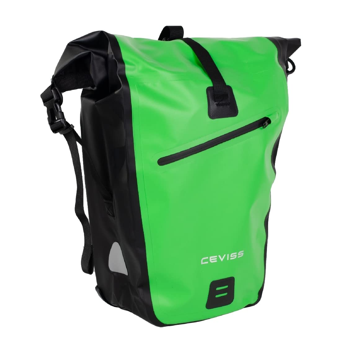 CBK-MS Fahrradtasche grün/schwarz Packtasche 25 L Gepäckträgertasche Wasserdicht Schnellverschluss von CBK-MS