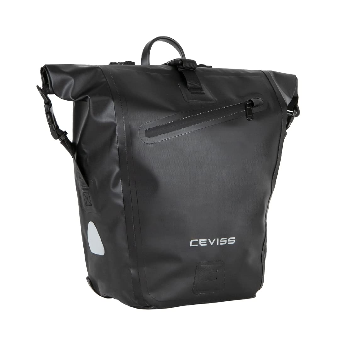 CBK-MS Fahrradtasche schwarz Packtasche 25 L Gepäckträgertasche Wasserdicht Schnellverschluss von CBK-MS