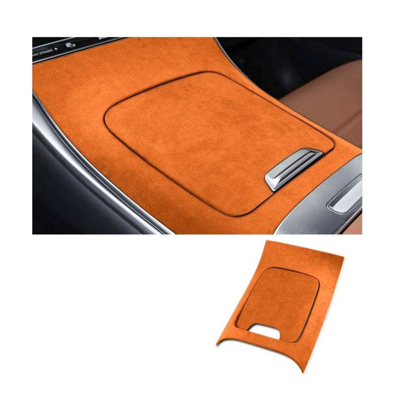 Auto Center Konsole Panel Abdeckung Abdeckung Trim Rahmen Kompatibel for Mercedes Benz GLC Klasse X254 SUV 2023 2024 Auto Zubehör(X254 Orange) von CBLOVR