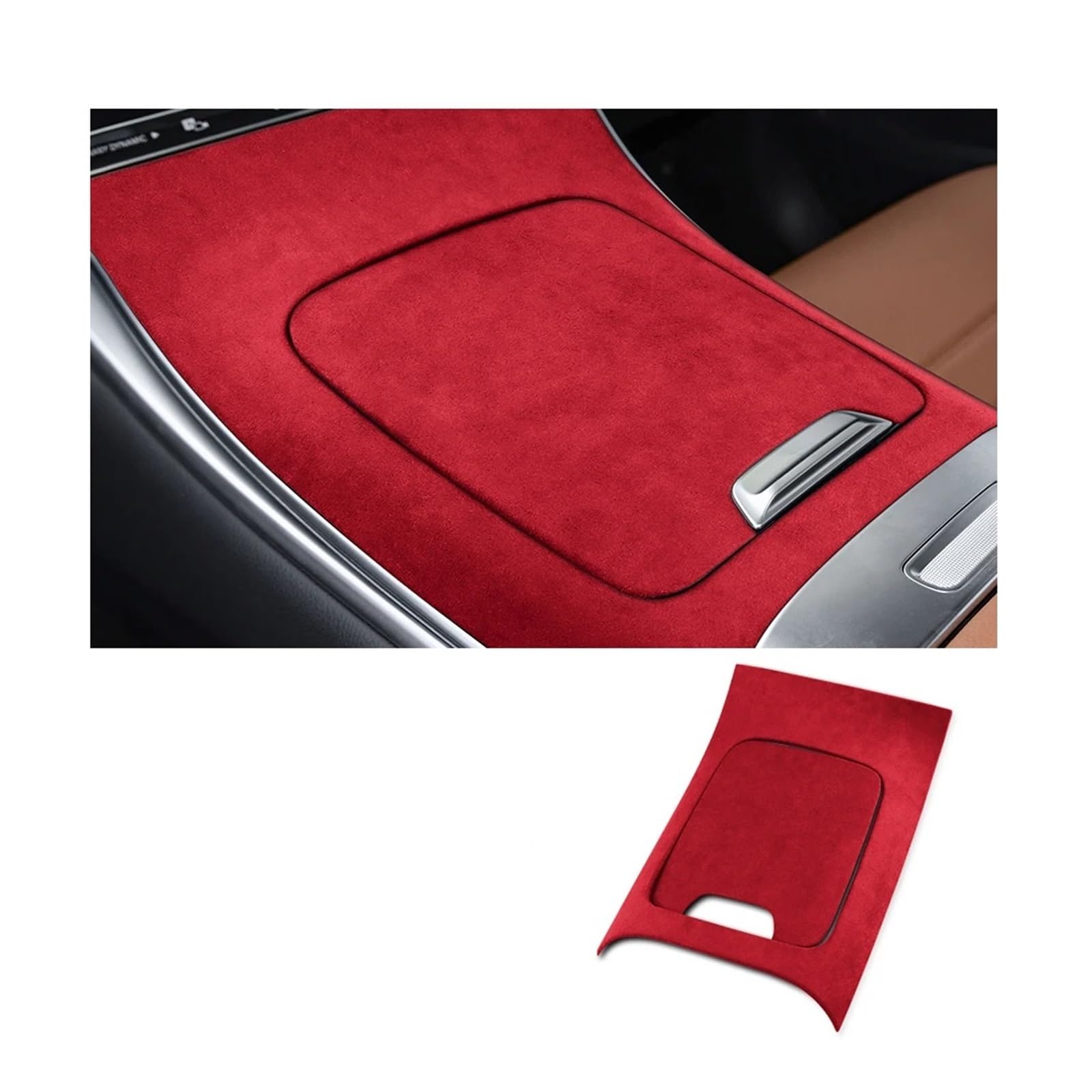 Auto Center Konsole Panel Abdeckung Abdeckung Trim Rahmen Kompatibel for Mercedes Benz GLC Klasse X254 SUV 2023 2024 Auto Zubehör(X254 Red) von CBLOVR