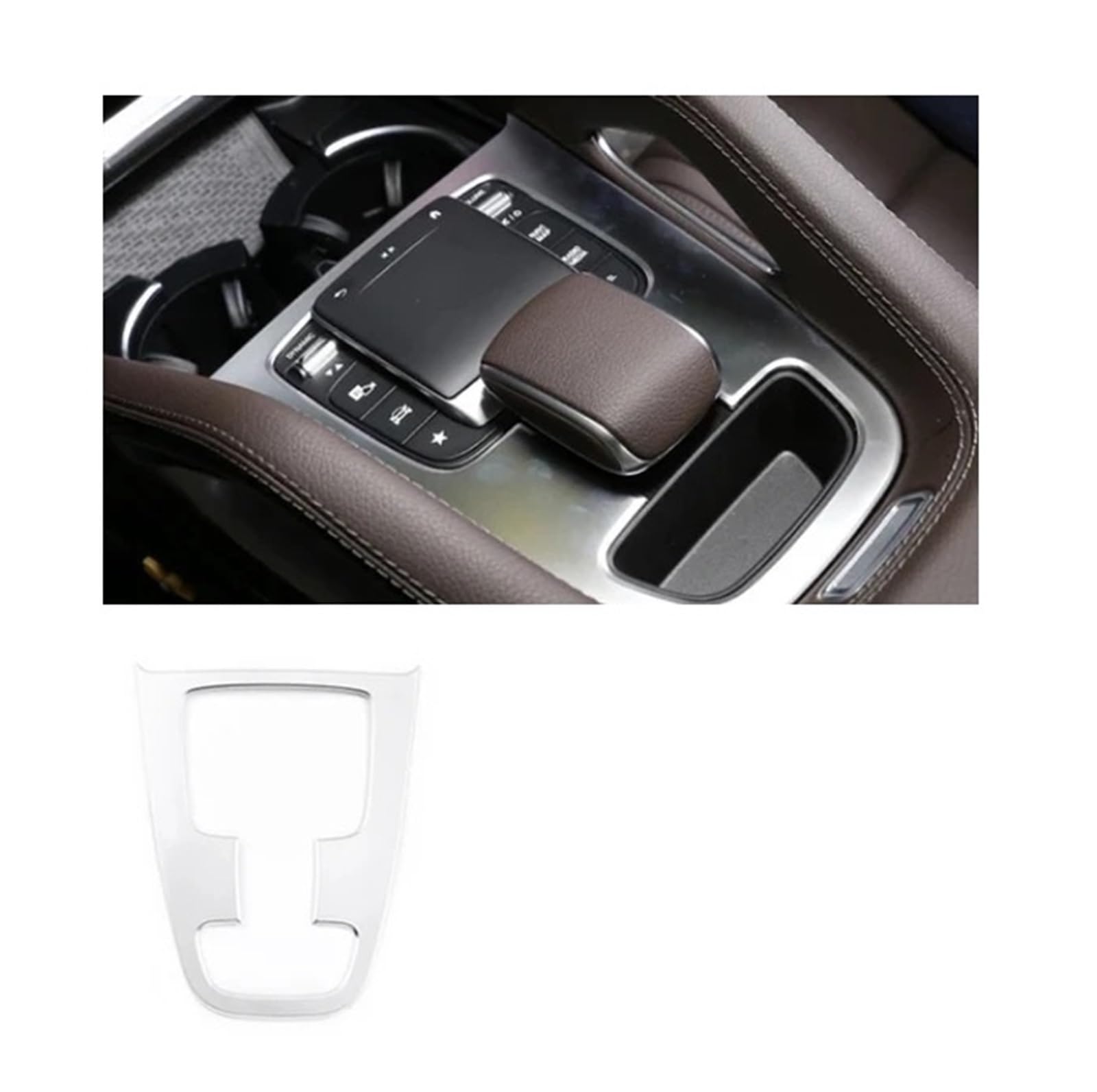 Auto-Mittelkonsolen-Panel-Trim-Abdeckung, kompatibel for Mercedes GLE W167 C167 GLE W167 GLS X167 400d GLE 350 AMG 450 Verkleidungszubehör(Silver) von CBLOVR