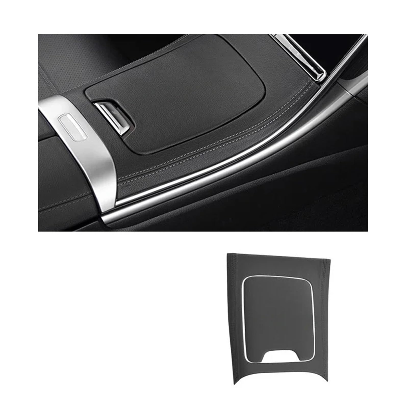 Auto-Mittelplattenabdeckung, kompatibel for Mercedes Benz GLC C-Klasse W206 C260 C200 C300 2022–2025, Auto-Hecklüftungs-Schutzabdeckung(C-Glass Black A) von CBLOVR