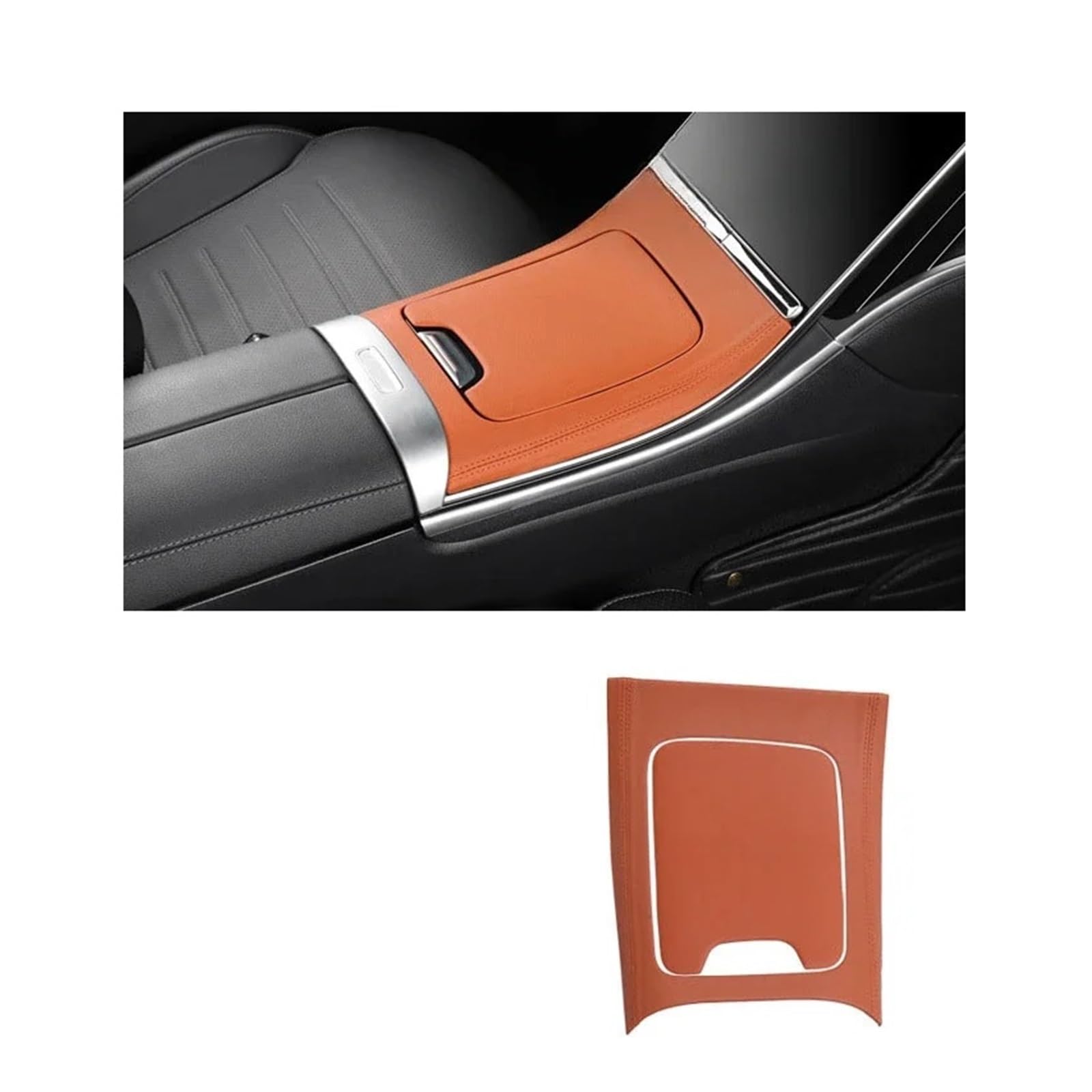 Auto-Mittelplattenabdeckung, kompatibel for Mercedes Benz GLC C-Klasse W206 C260 C200 C300 2022–2025, Auto-Hecklüftungs-Schutzabdeckung(C-Glass Brown A) von CBLOVR