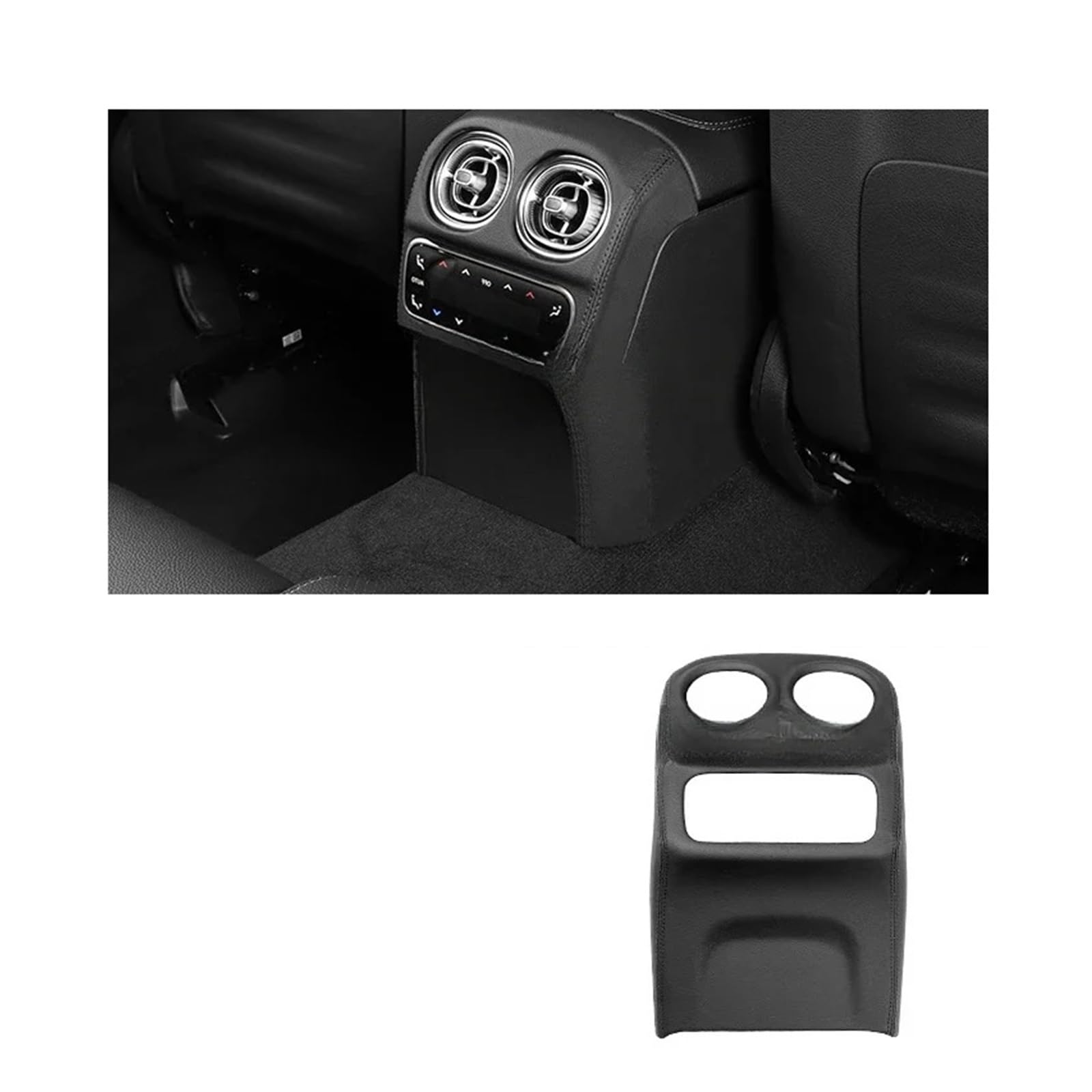 Auto-Mittelplattenabdeckung, kompatibel for Mercedes Benz GLC C-Klasse W206 C260 C200 C300 2022–2025, Auto-Hecklüftungs-Schutzabdeckung(GLC 2023 Black B) von CBLOVR