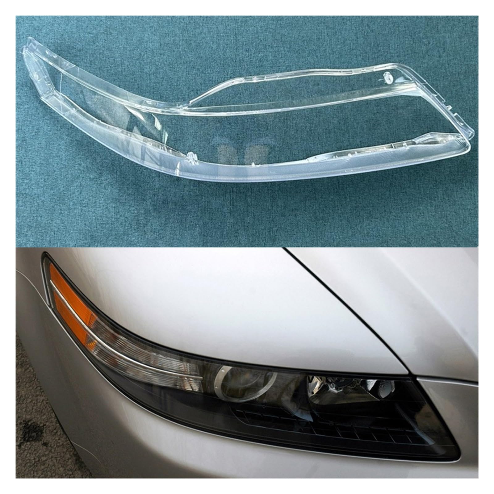 Auto-Scheinwerfer-Abdecklinse, kompatibel mit Honda Acura TL 2006, Frontscheinwerfer-Glas-Scheinwerfer, transparente Lampenschirm-Lampenschale(Right) von CBLOVR