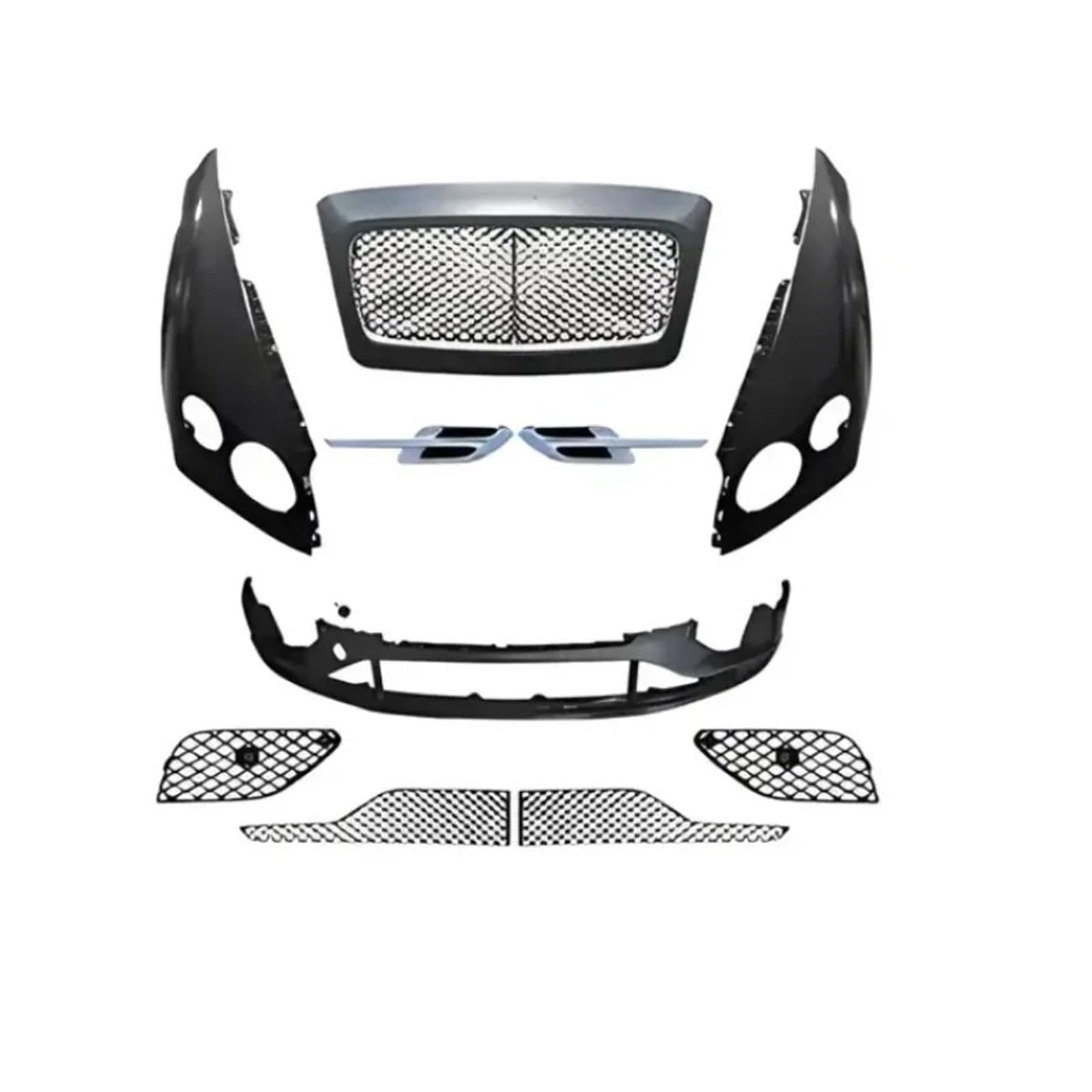 Autoteile Autozubehör Front Body Kit Grille Fender Side Vents Kompatibel for Bentley Continental GT 2016-2018 von CBLOVR