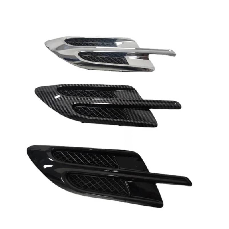 Autoteile glänzend schwarzer Kohlefaser-Chrom-Kotflügelgrill, Out-Trend-Grill, kompatibel for Bentley Bentayga 2016–2019, 36A821273(Carbon Fiber 1) von CBLOVR