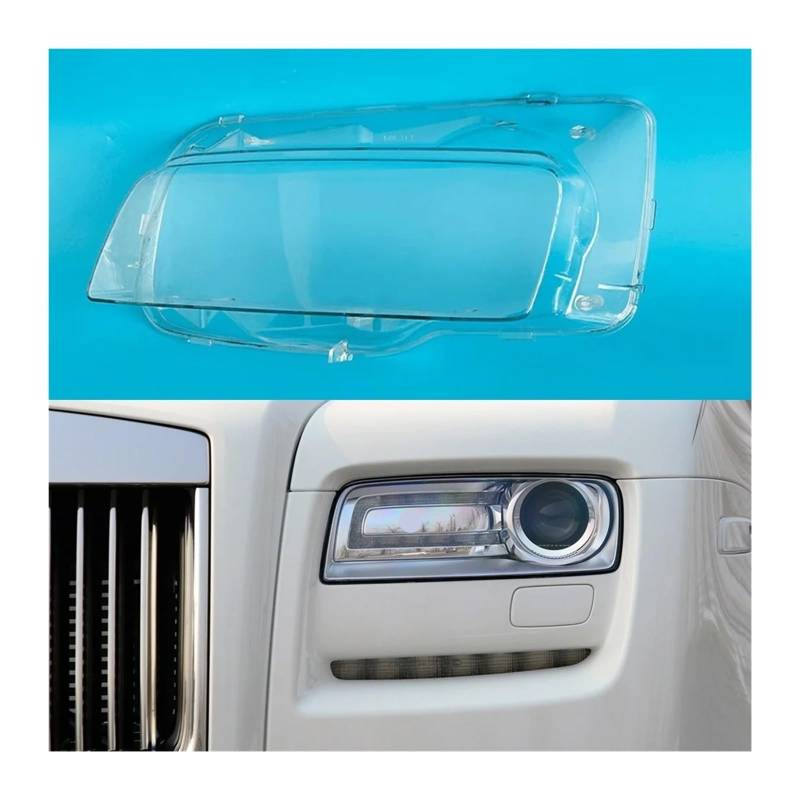 Kompatibel for Rolls Royce Ghost 2010–2014, Auto-Frontscheinwerfer-Abdeckung, Auto-Scheinwerferschale, Lampenabdeckung, Auto-Objektiv, Licht, Lampengehäuse, Lampenschirmkappen(Left) von CBLOVR