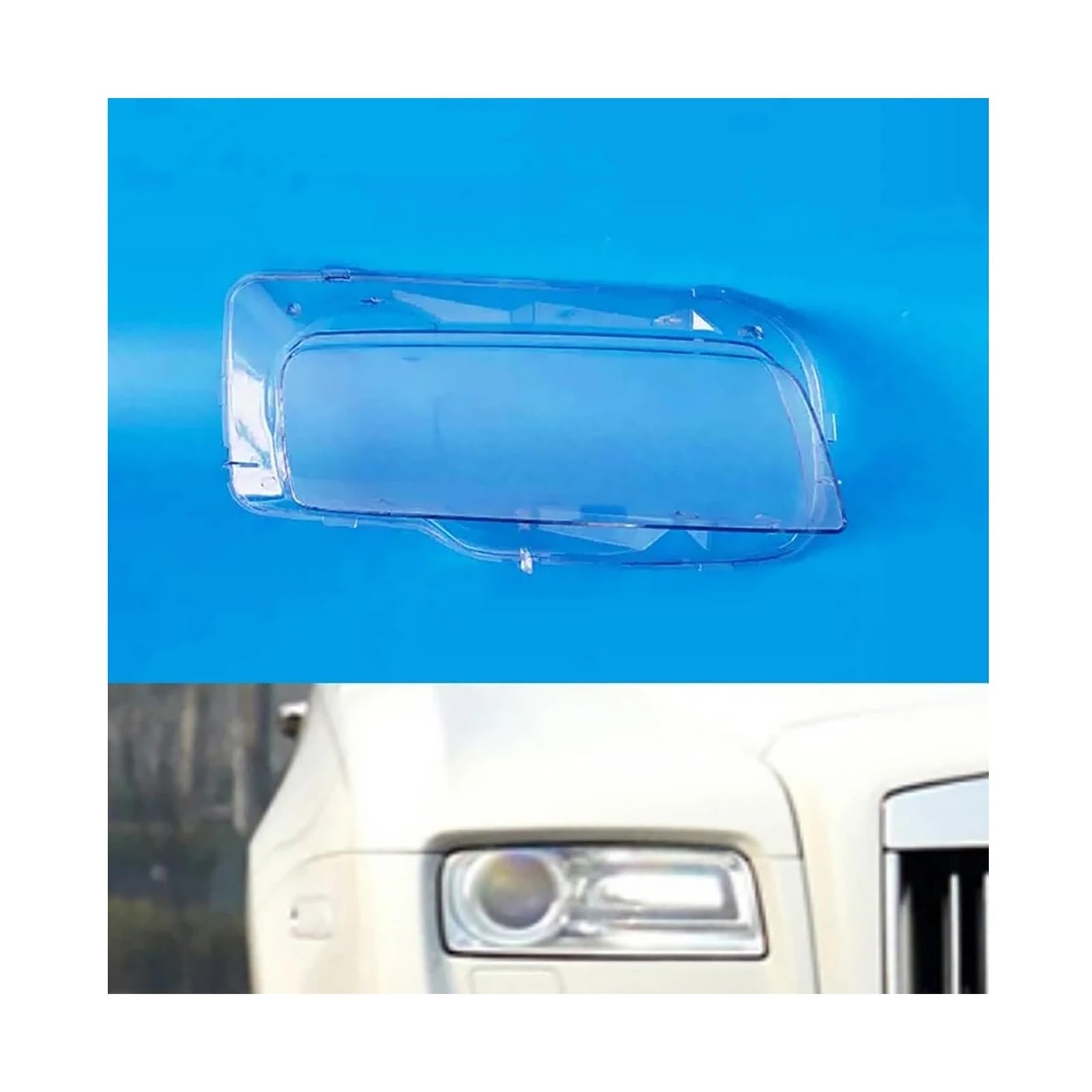 Kompatibel for Rolls Royce Ghost 2010–2014. Frontscheinwerferabdeckung, transparenter PC-Lampenschirm, Scheinwerferschalenlinse(Right) von CBLOVR