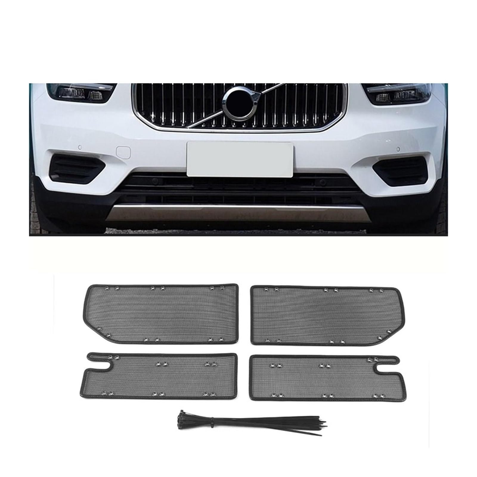 Kompatibel for Volvo XC40 2019 2020 2021 Sport Autozubehör Frontgrill-Einsatznetz Anti-Insekten-Staub-Innenabdeckungsnetz Edelstahlgeflecht(for Volvo XC40) von CBLOVR