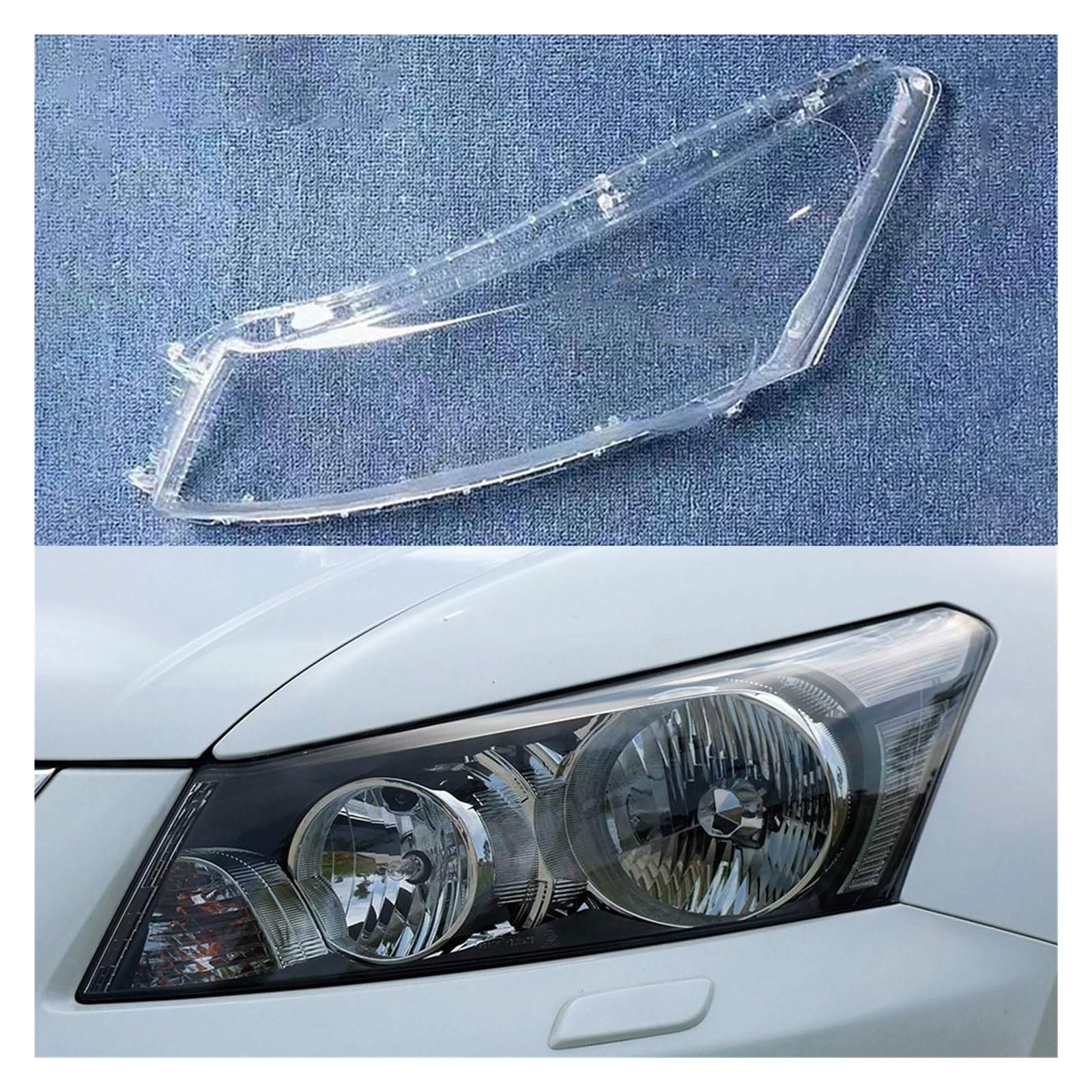 Lampenschirm-Scheinwerferschale, transparente Lampenschirm-Scheinwerfer-Abdecklinse, kompatibel mit Honda Accord 2008–2013(Left) von CBLOVR