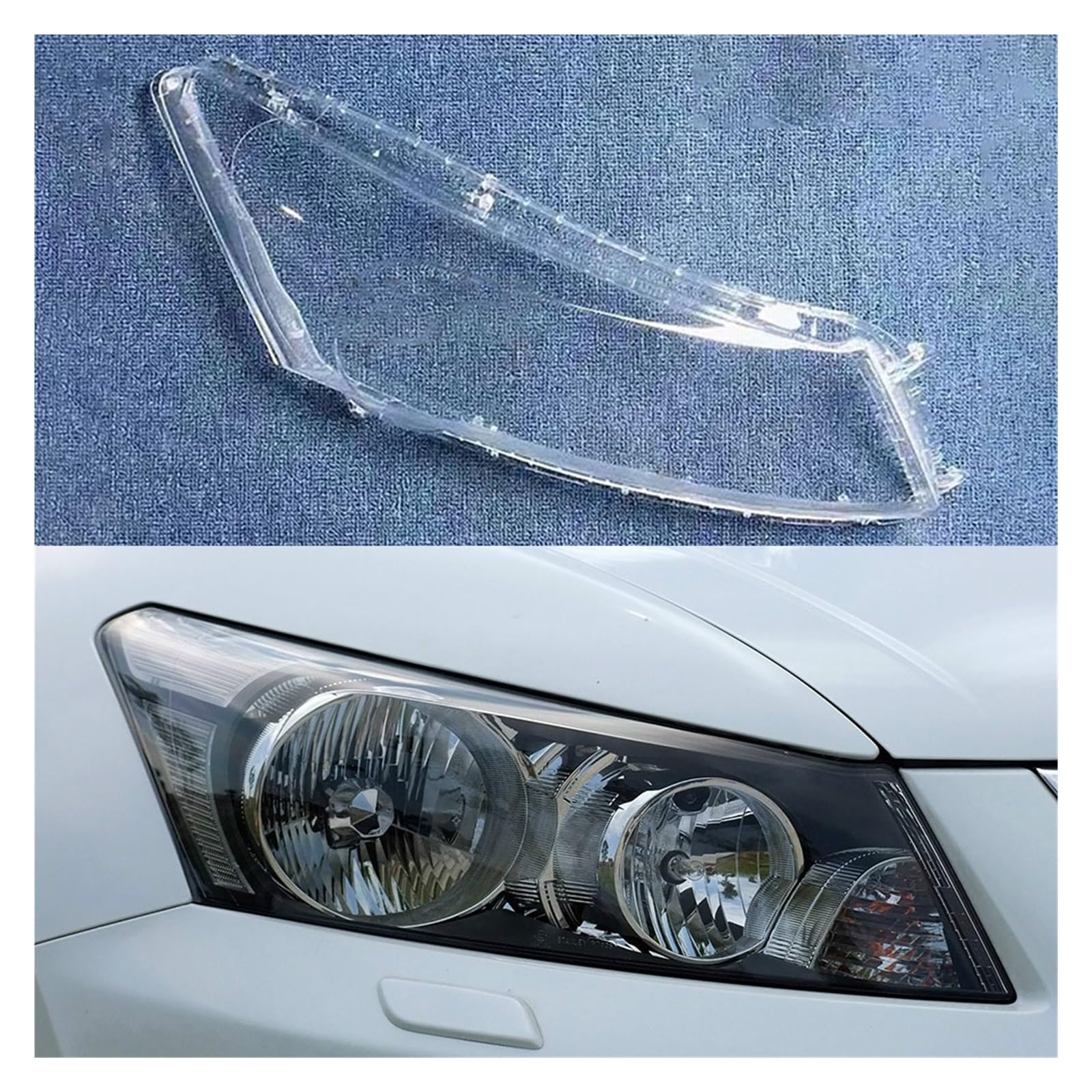 Lampenschirm-Scheinwerferschale, transparente Lampenschirm-Scheinwerfer-Abdecklinse, kompatibel mit Honda Accord 2008–2013(Right) von CBLOVR