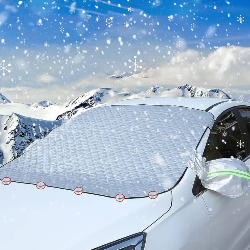 Frontscheibenabdeckung Winter für Ford Edge II 2018-2023, Autoscheibenabdeckung,Auto Abdeckplane Winter,Winterabdeckung Eisschutzfolie von CBLdf