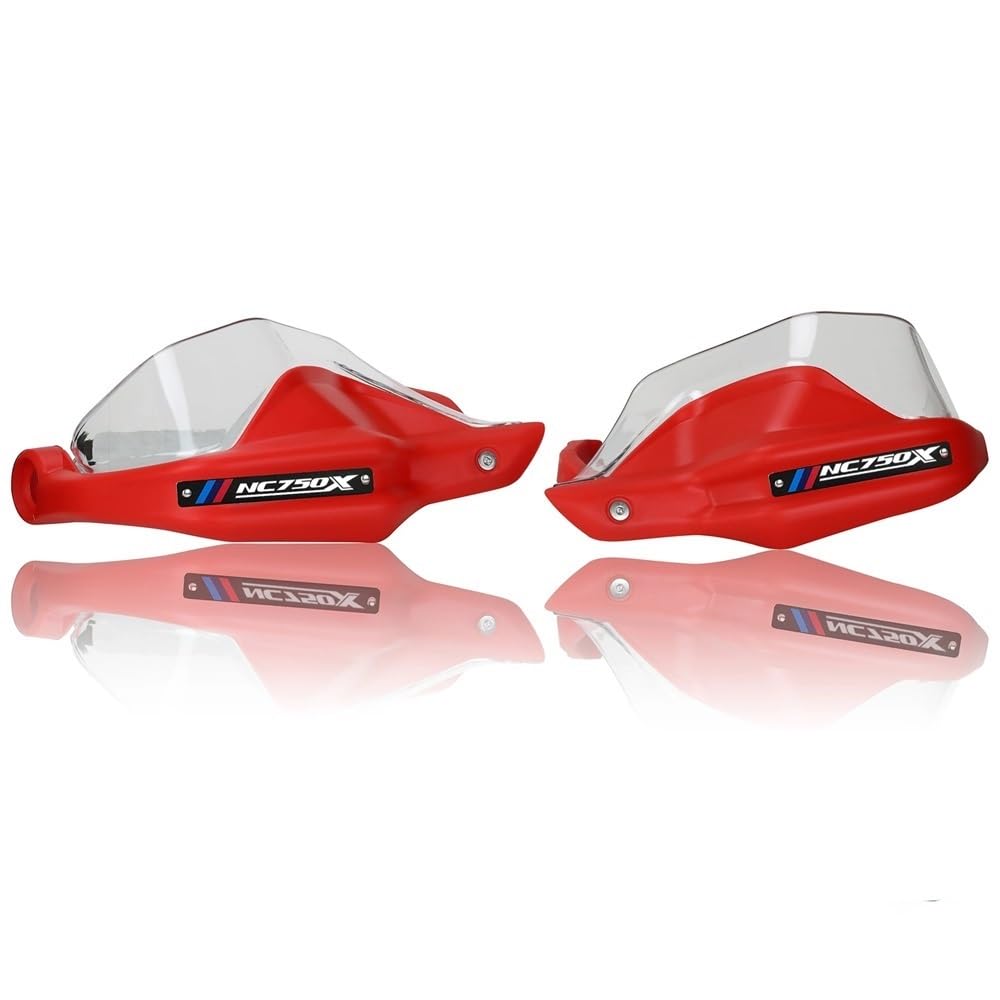 CBNFDKEOI Motorrad Handschutz Motorrad Hand Uards Hebel Protector Lenker Handschutz Schild Für H&ONDA NC750X 2023 2024 MT DCT(Red and transparent) von CBNFDKEOI