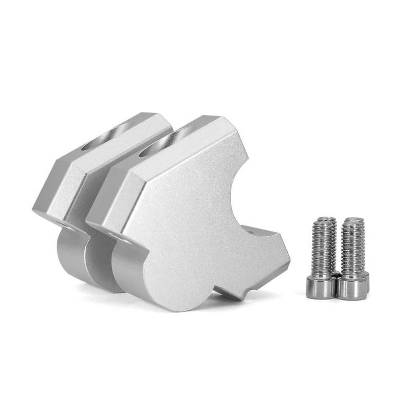 CBNFDKEOI Motorrad-Lenkererhöhungen Lenker Motorrad Mit Offset Lenker Riser Clamp Verlängerung Adapter Für H&ONDA NT1100 2022-(Silver) von CBNFDKEOI