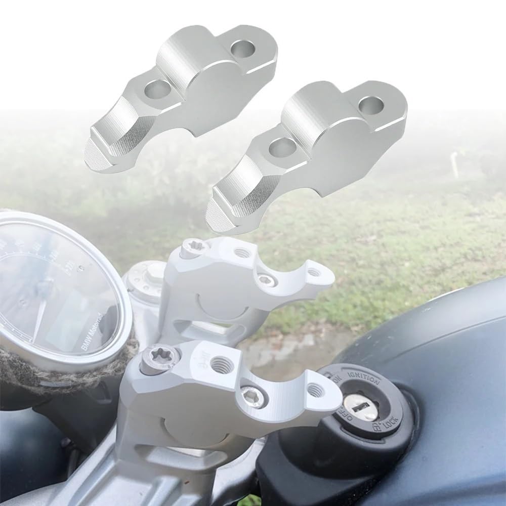 CBNFDKEOI Motorrad-Lenkererhöhungen Motorrad Lenker Riser Clamp Mount Adapter 28mm Griff Bar Riser Für B&MW R9T R NineT 2014-2022 von CBNFDKEOI