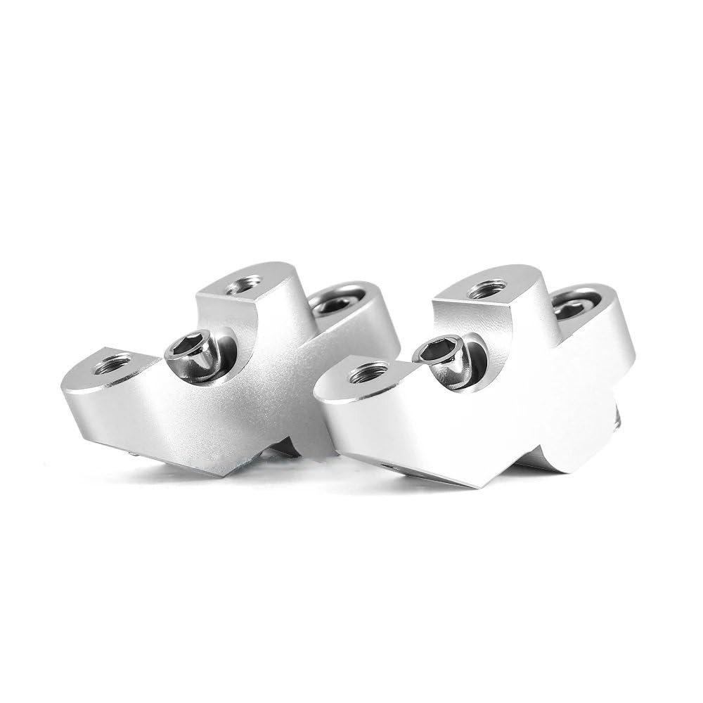 CBNFDKEOI Motorrad-Lenkererhöhungen Motorrad Lenker Riser Drag Griff Bar Clamp Verlängern Für H&ONDA CB750 Hornet 2023-(No Logo-Silver) von CBNFDKEOI