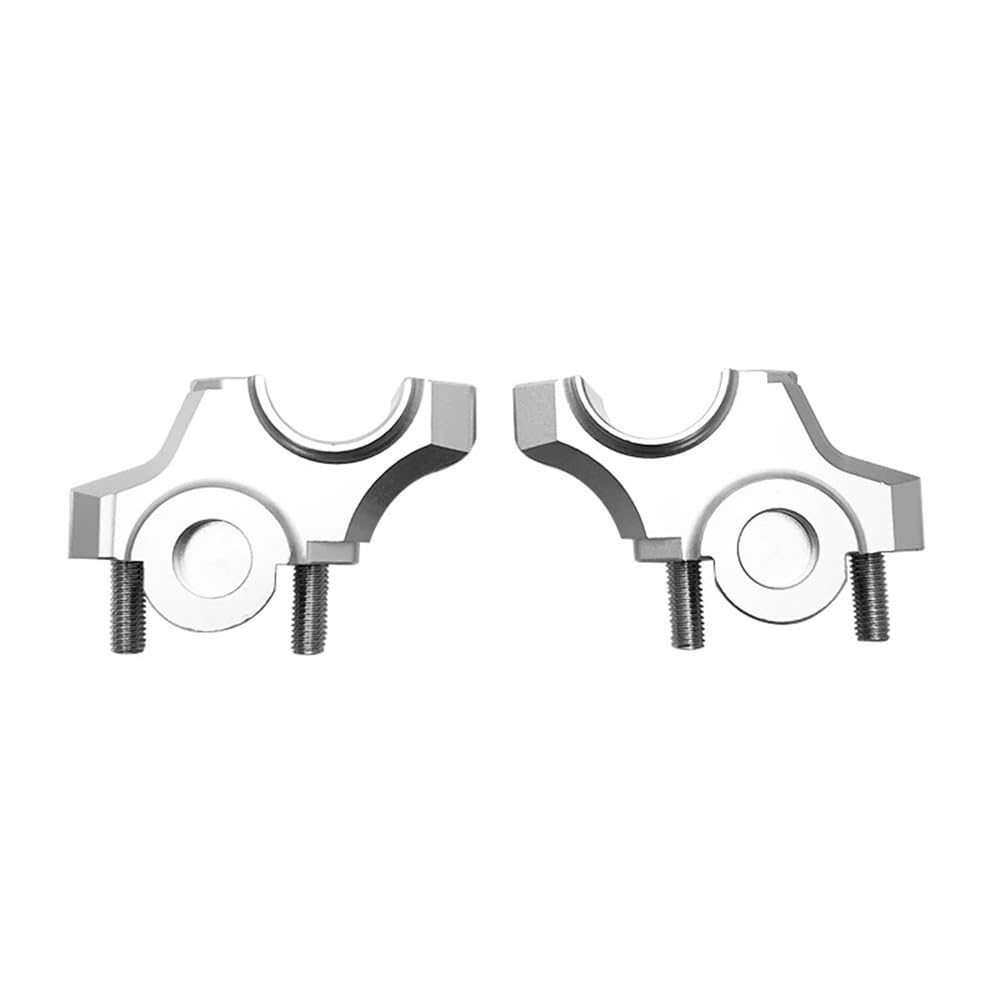 CBNFDKEOI Motorrad-Lenkererhöhungen Motorrad Lenker Riser Mount Clamp Griff Bar Für Y&AMAHA MT09 FZ-09 XSR900 2012-2018(Silver) von CBNFDKEOI