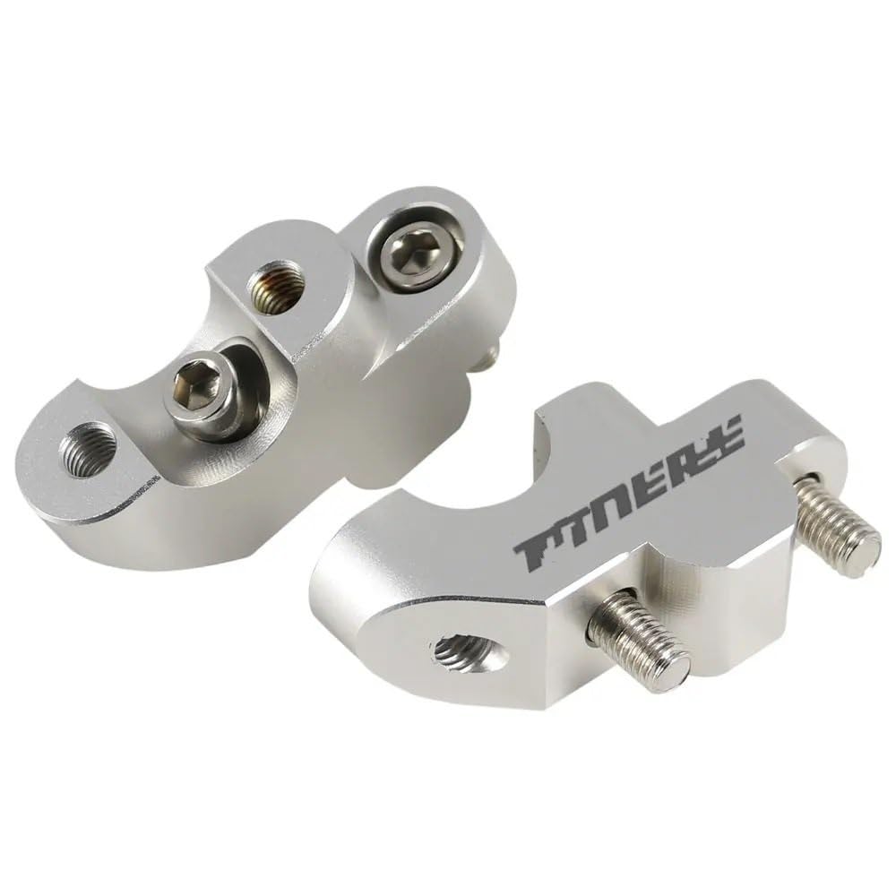 CBNFDKEOI Motorrad-Lenkererhöhungen Motorrad Zubehör Lenker Riser Clamp Adapter Für Y&AMAHA XT660Z Tenere(Silver) von CBNFDKEOI