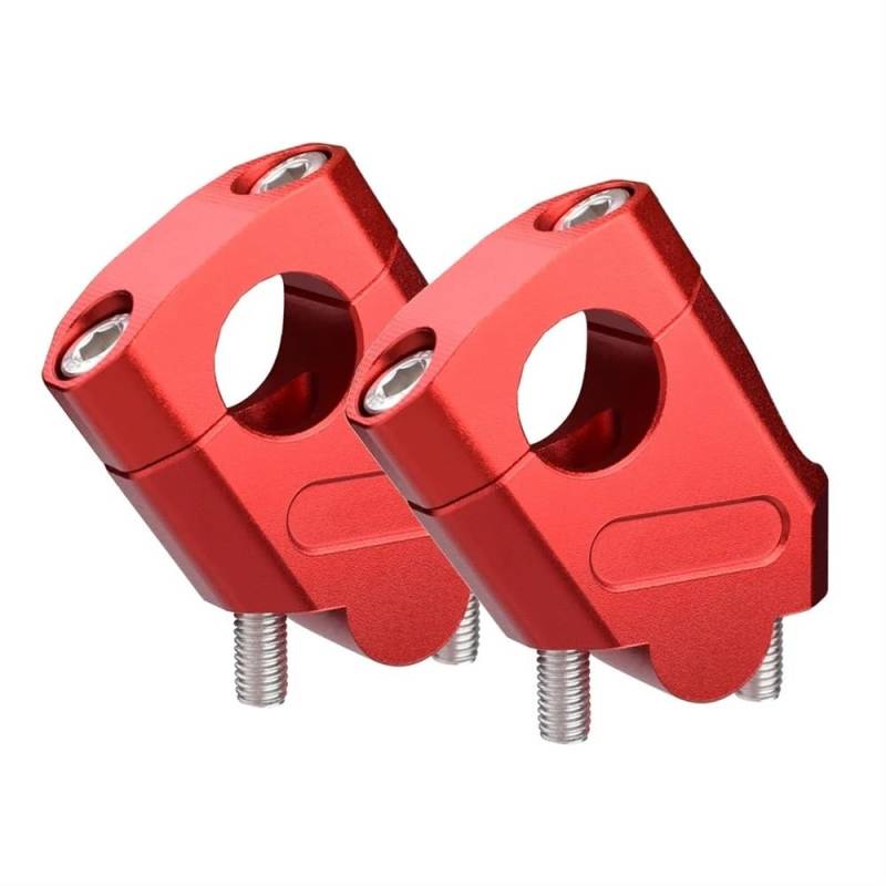 CBNFDKEOI Motorrad-Lenkererhöhungen Universal Motorrad Lenker Riser Clamp Bewegen Mount Adapter Für Suzuki Für Y&AMAHA Für KA&WA&SAKI(Red) von CBNFDKEOI