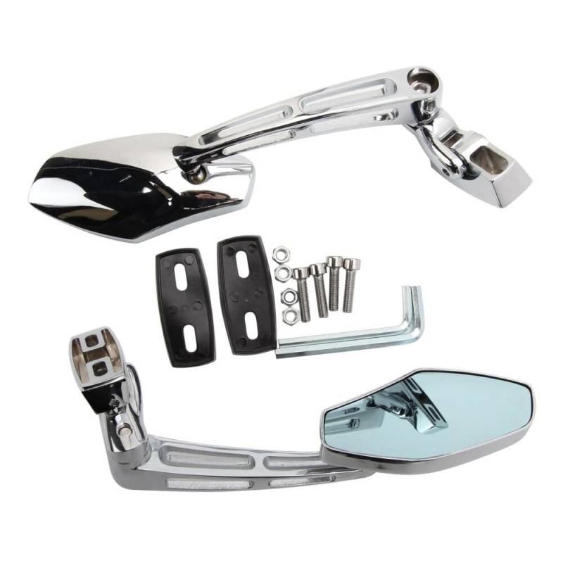 CBNFDKEOI Motorrad-Seitenspiegel Motorrad-Rückseitenspiegel Für Suzuki Hayabusa GSX1300R 1999–2012 2009 2010 GSX1300R(Chrome1) von CBNFDKEOI