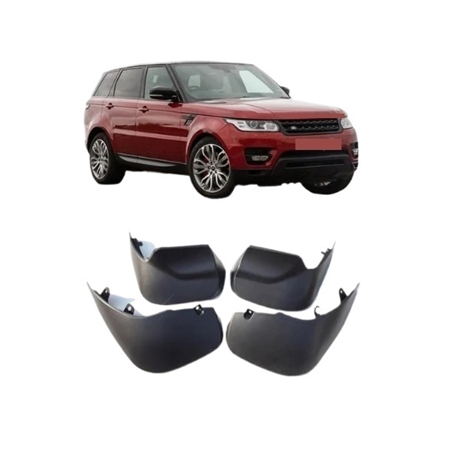 Auto-Schmutzfänger Kompatibel for Land Rover Range Rover Sport 2014-2019 L494 Kotflügel-Spritzschutz Kotflügel-Schmutzfänger Autozubehör 4-teilig(No Running Board) von CBXPXVXP