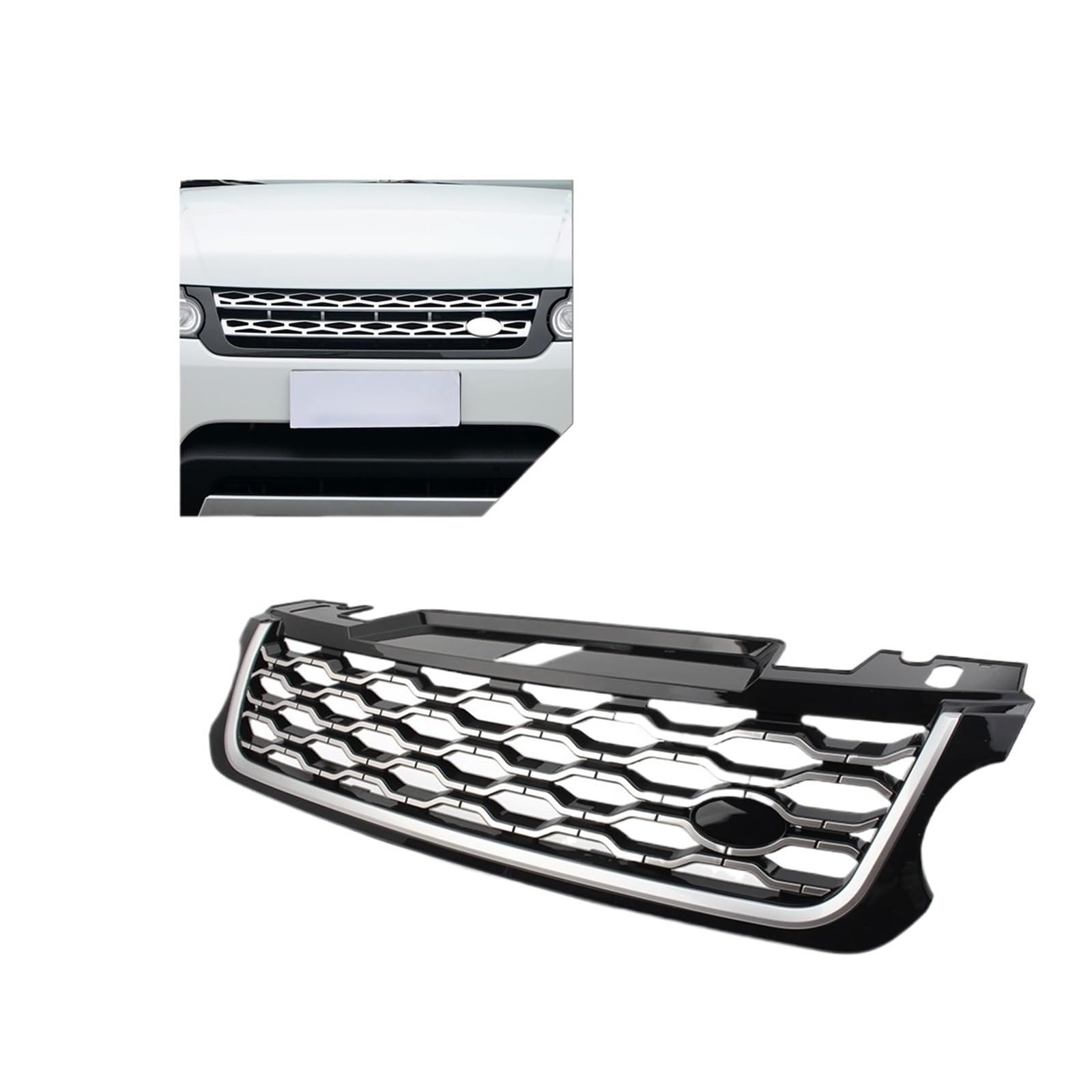 CBXPXVXP Auto-Frontstoßstangengrill, Lufteinlass-Kühlergrill, kompatibel mit Land Rover Range Rover Sport 2014 2015 2016 2017(Type 3) von CBXPXVXP