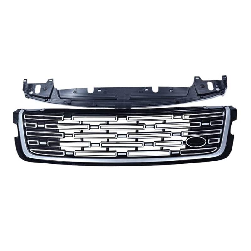 CBXPXVXP Auto Vorderen Stoßfänger Mitte Kühlergrill Mesh Grill Kompatibel for Land Rover Range Rover Velar 2017 2018 2019 2020 2021 2022 2023 2024(Black Silver) von CBXPXVXP