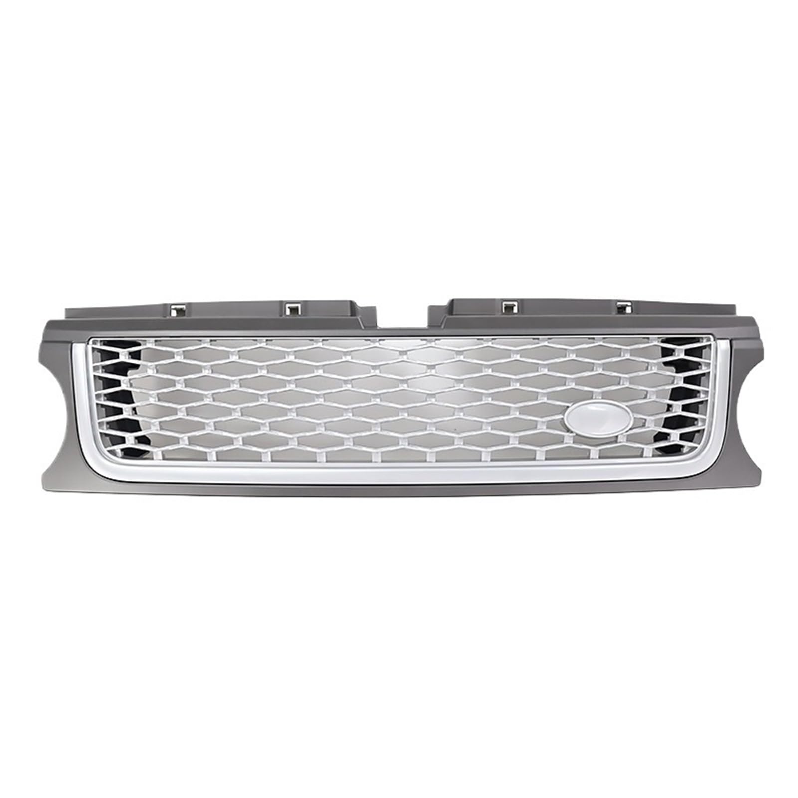 CBXPXVXP Frontgrill for die Stoßstange, kompatibel mit Land Rover Range Rover Sport L320 2010 2011 2012 2013, ABS-Auto-Styling, Netzgrill-Zubehör(Gray Silver) von CBXPXVXP