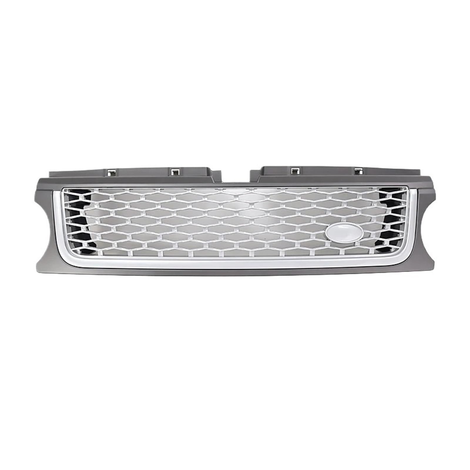 CBXPXVXP Frontgrill for die Stoßstange, kompatibel mit Land Rover Range Rover Sport L320 2010 2011 2012 2013, ABS-Auto-Styling, Netzgrill-Zubehör(Gray Silver) von CBXPXVXP