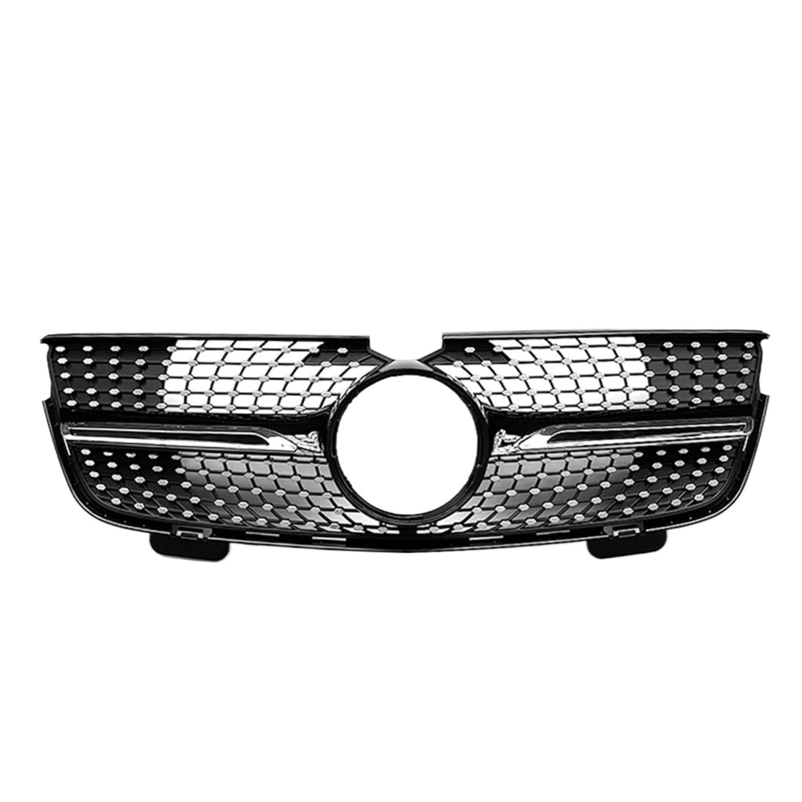 CBXPXVXP Kühlergrill Silber Schwarz Obere Stoßstange Haube Mesh Grid Racing Grill Kompatibel for Mercedes Benz X164 GL-Klasse GL320 GL450 2007 2008 2009(Type 1) von CBXPXVXP