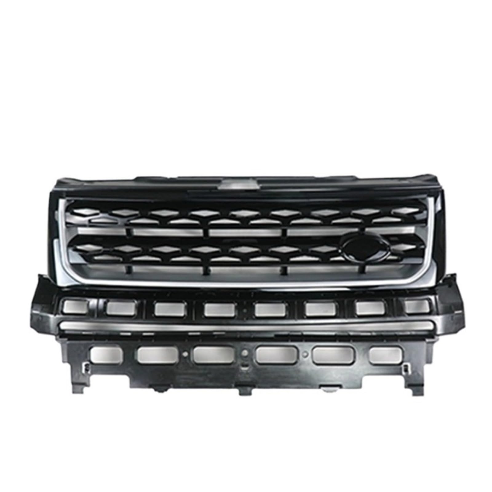 CBXPXVXP Kühlergrill Stoßstange Mesh Grill Kompatibel for Land Rover Freelander 2 LR2 2010 2011 2012 2013 2014 2015 2016 Auto Zubehör ABS(Black Black Silver) von CBXPXVXP