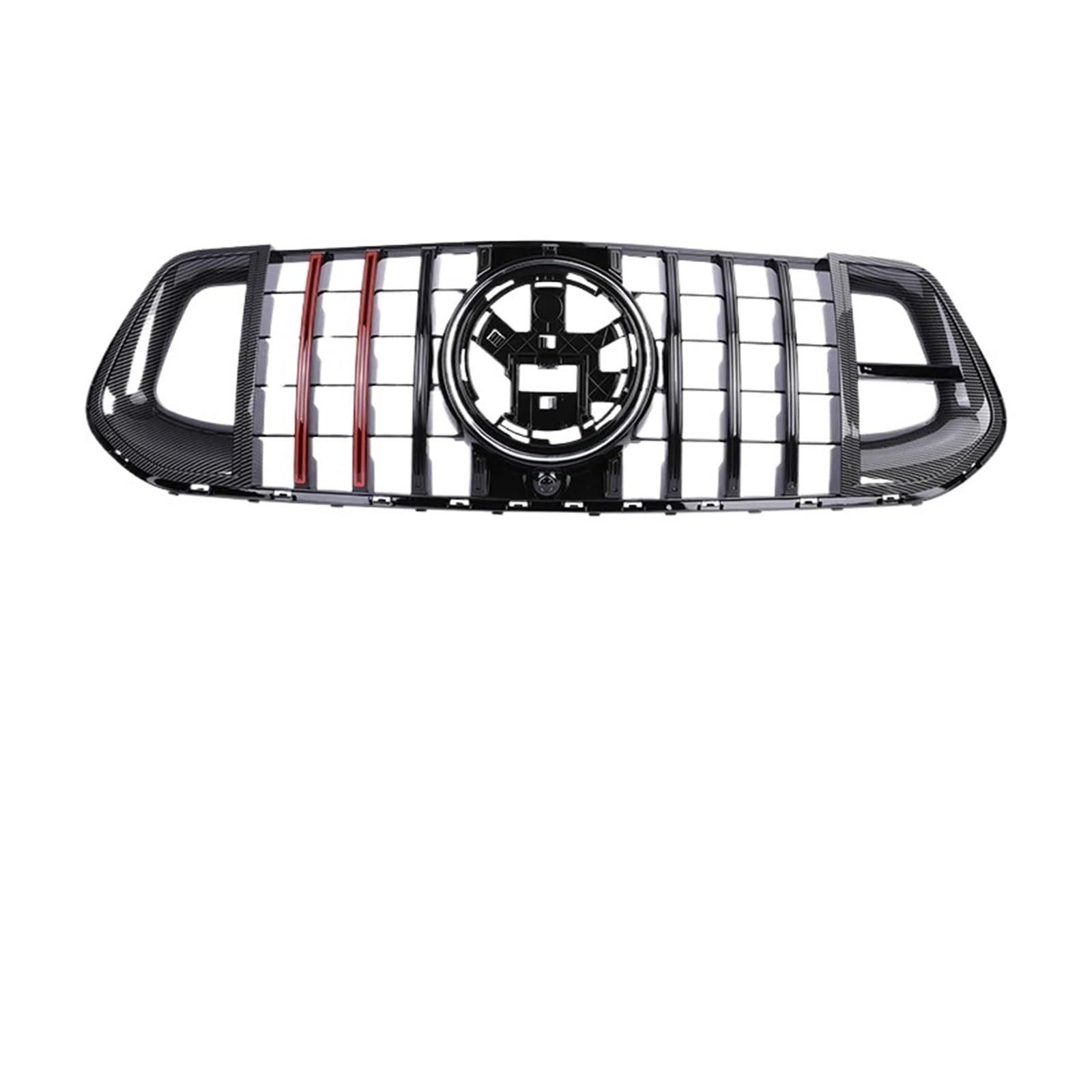 CBXPXVXP Obere Abdeckung des vorderen Rennstoßstangengrills GLE350 GLE450 2020-2024 GT Diamond Sports AMG Style Grill Kompatibel for Mercedes Benz W167 GLE-Klasse(BRS Red Carbon) von CBXPXVXP