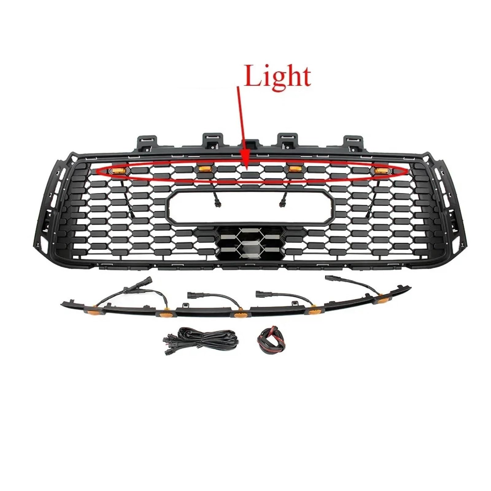 CBXPXVXP Vorne Racing Facelift Oberen Stoßfänger Kühlergrills Kompatibel for Toyota Tundra 2006-2013(with Four Lights) von CBXPXVXP