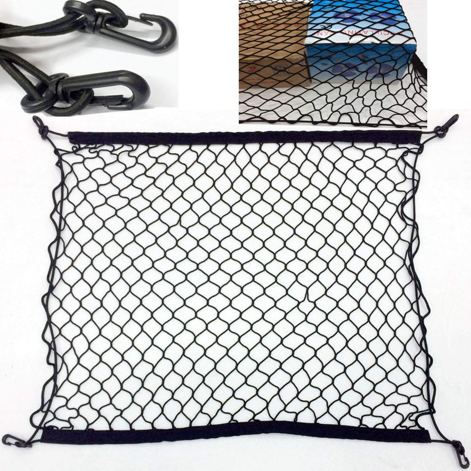 4 Haken Kofferraum Gepäcknetz Mesh Aufbewahrungsorganizer, 70 x 70 cm（27.5x27.5in） Autonetz,Für Land Rover Range Rover Sport L494 2014 2020 von CCACHE