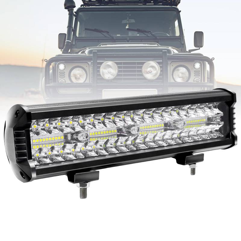 CCLIFE Led Arbeitsscheinwerfer 12V Scheinwerfer 240W Auto Traktor 12 Zoll IP67 Offroad 6500K Wasserdicht Arbeitslicht Spotlight für SUV UTV ATV LKW, 1 Stück CushHom von CCLIFE