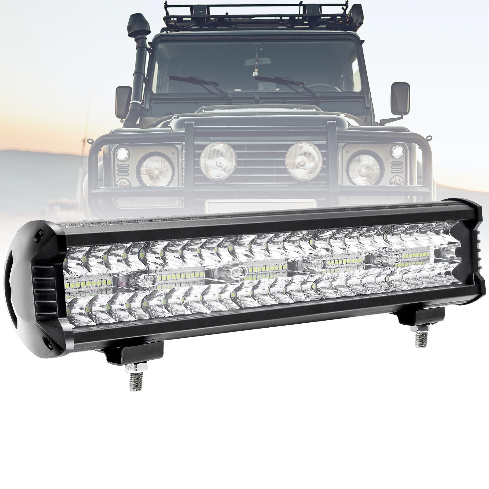 CCLIFE Led Arbeitsscheinwerfer 12V Scheinwerfer 300W Auto Traktor 15 Zoll IP67 Offroad 6500K Wasserdicht Arbeitslicht Spotlight für SUV UTV ATV LKW, 1 Stück CushHom von CCLIFE