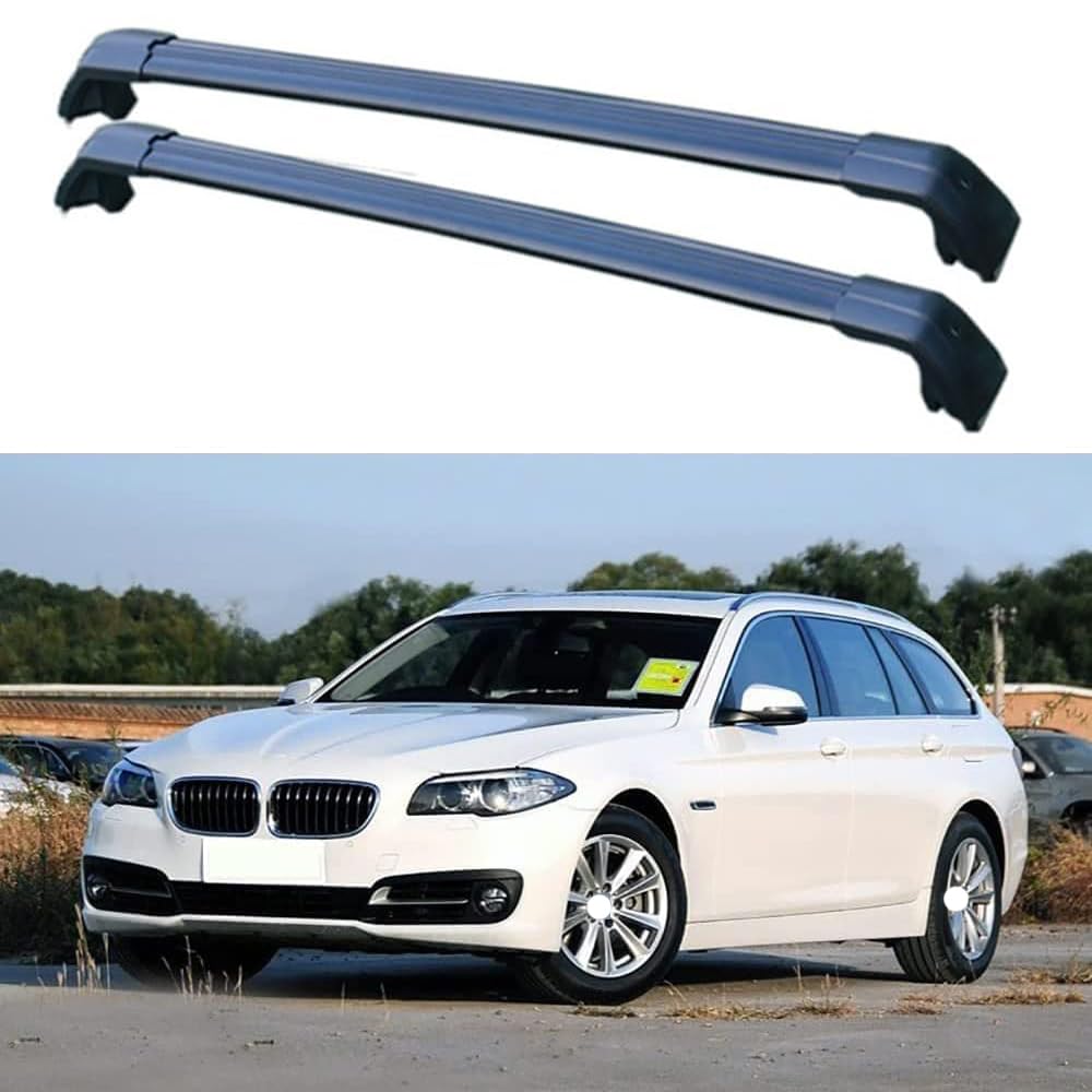 2 Stück Aluminium Dachträger Relingträger für BMW 5er F11 Touring Estate 2011-2016,Dachgepäckträger-Alu Relingträger,für Fahrradträger,Dachboxen Oder Als Skihalter,A von CCLXWY