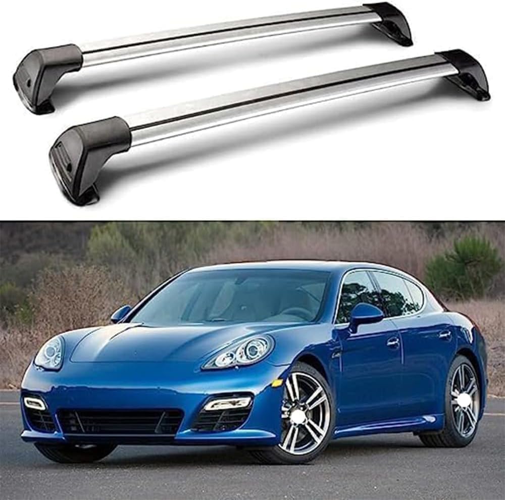 CCLXWY Dachträger aus Aluminium Dachträger-Querstangen für Panamera (970) Sedan 2004-2015,Dachgepäckträger-Alu Relingträger 2 Stücke,B von CCLXWY