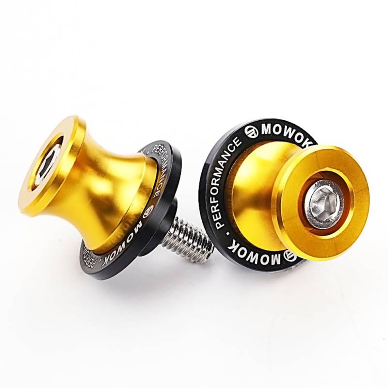 Universal M8 Ständeraufnahme Bobbins Montageständer Schwingen Mortorrad Zubehör für S1000 R XR RR, GSR 600 750 GSXR GSXS 1000 GSX-8S Vstrom SV650 CBR 600 1000 900 954 RR Trident 660 Monster (Gold) von CCYYMOWOK