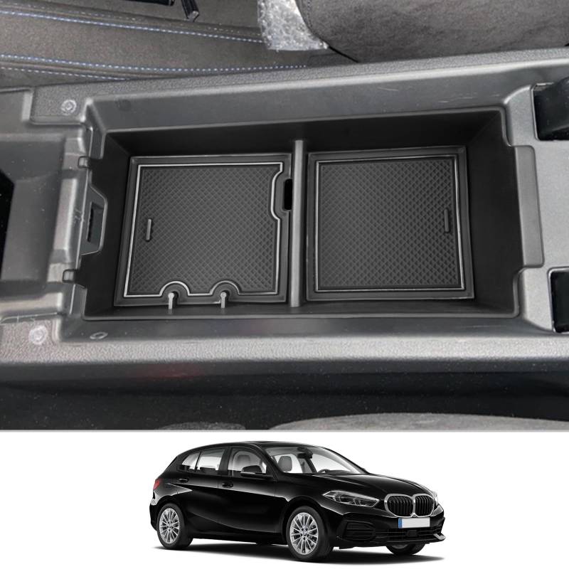 CDEFG Kompatibel mit BMW 1er F40 118i/ 2er F44 Gran Coupe 2019-2022 2023 Mittelkonsole Handschuhfach Armlehne Multifunktionaler Aufbewahrungsbox Auto Center Console Organizer Tray Zubehör von CDEFG