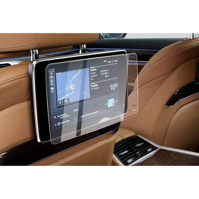 CDEFG Kompatibel mit BMW 7er G11 G12 G30 Auto Navigation Glas Schutzfolie 9H Kratzfest GPS Transparent Displayschutzfolie (7 Series Rear Seat TV) von CDEFG