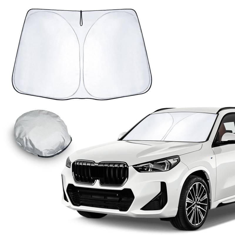 CDEFG Kompatibel mit BMW X1 U11 / X1 F48 2016-2023 2024 Sonnenschutz Abdeckungen Frontscheibe Sonnenschirm Die Vordere Schallwand Windschutzscheibe Auto Sonnenblende X1 U11 Zubehör von CDEFG