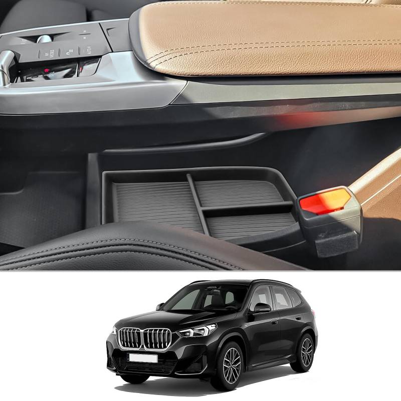 CDEFG Kompatibel mit BMW X1 iX1 U11 2022-2024 Mittelkonsole Organizer Aufbewahrungsbox X1 iX1 U11 Handschuhfach Unten die Mittelarmlehne X1 iX1 2024 Zubehör (Mittelkonsole) von CDEFG