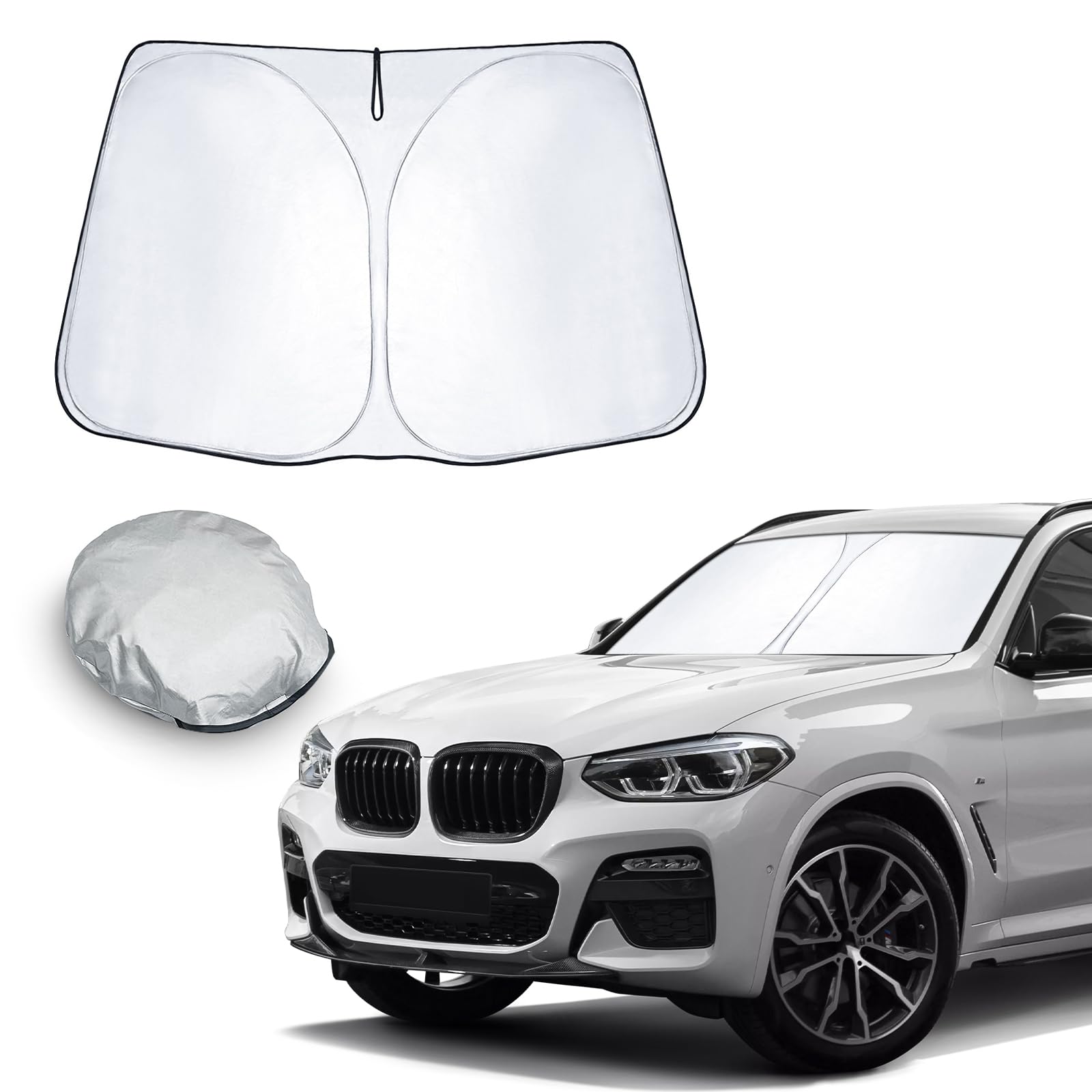 CDEFG Kompatibel mit BMW X3 G01 2017-2022 2023 / IX3 2020-2024 Sonnenschutz Abdeckungen Frontscheibe Sonnenschirm Die Vordere Schallwand Windschutzscheibe Auto Sonnenblende X3 IX3 2023 Zubehör von CDEFG